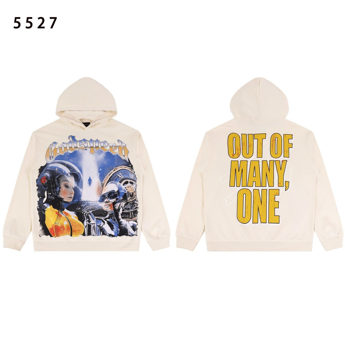 Godspeed Out of Many One Graphic Hoodie ¡ª front