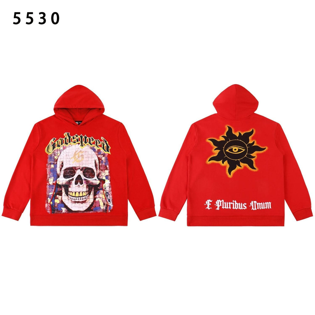 Godspeed Skull Sun Graphic Hoodie ¡ª front
