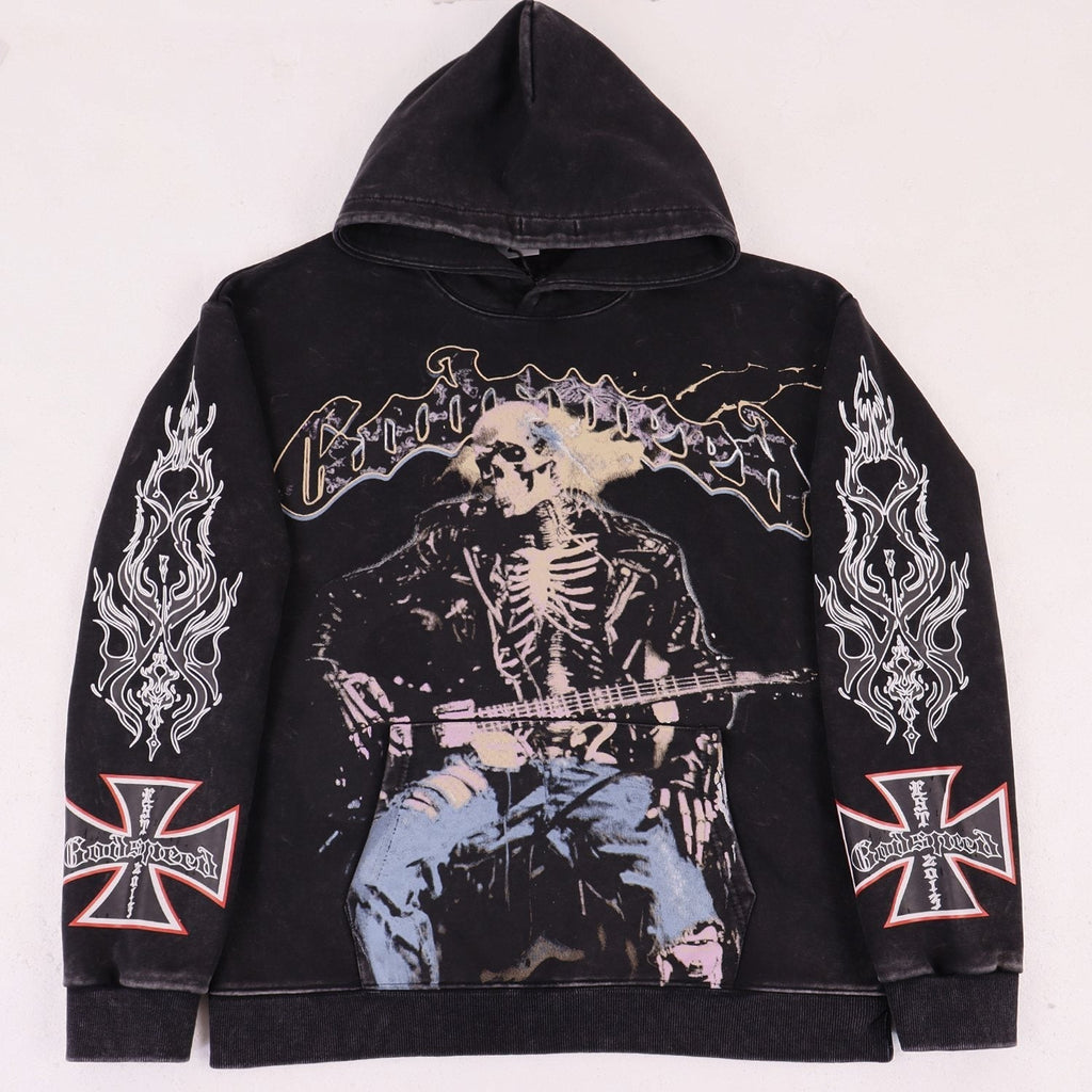 Godspeed Skeleton Guitarist Graphic Hoodie ¡ª hero