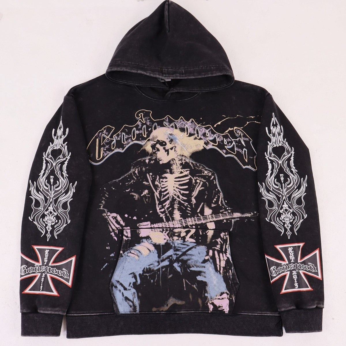 Godspeed Skeleton Guitarist Graphic Hoodie ¡ª hero