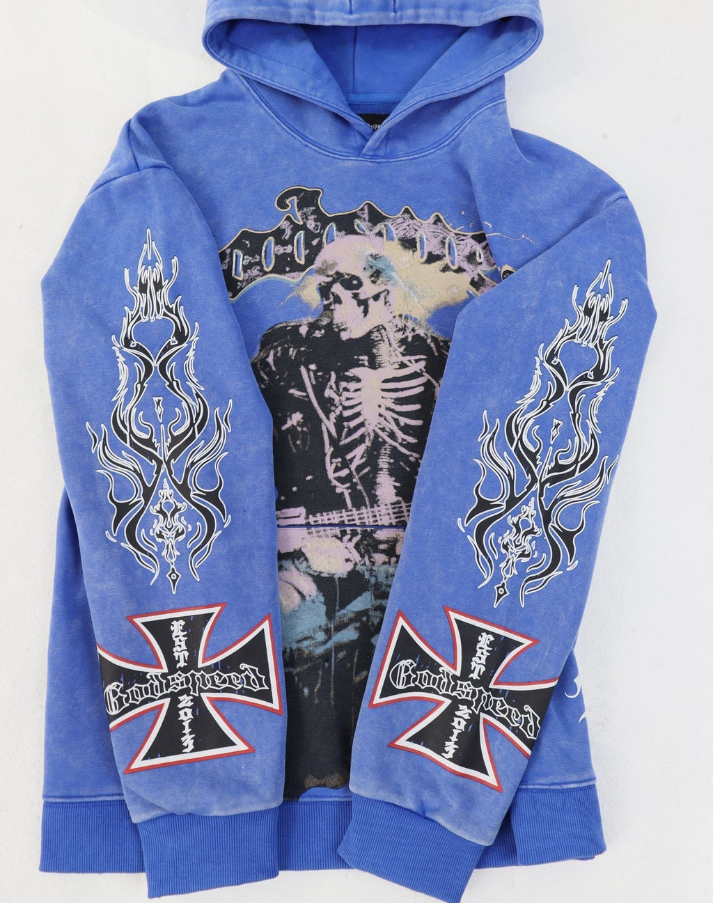 Godspeed Skeleton Guitarist Graphic Hoodie ¡ª front