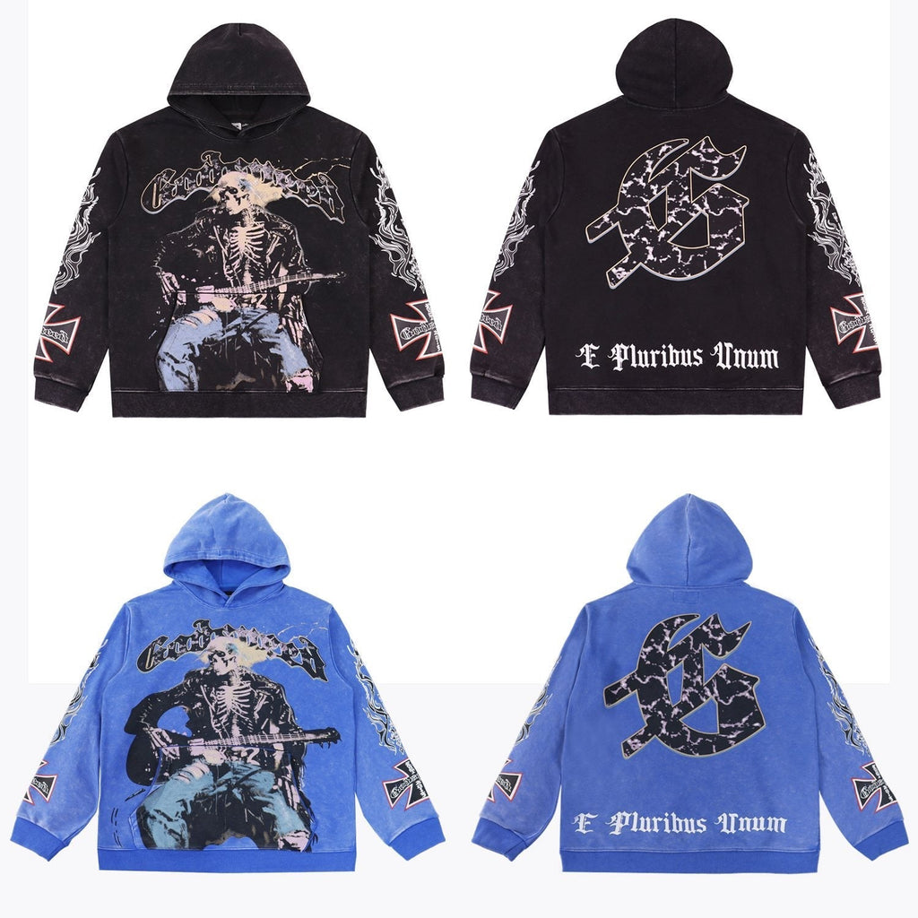 Godspeed Skeleton Guitarist Graphic Hoodie ¡ª comparison