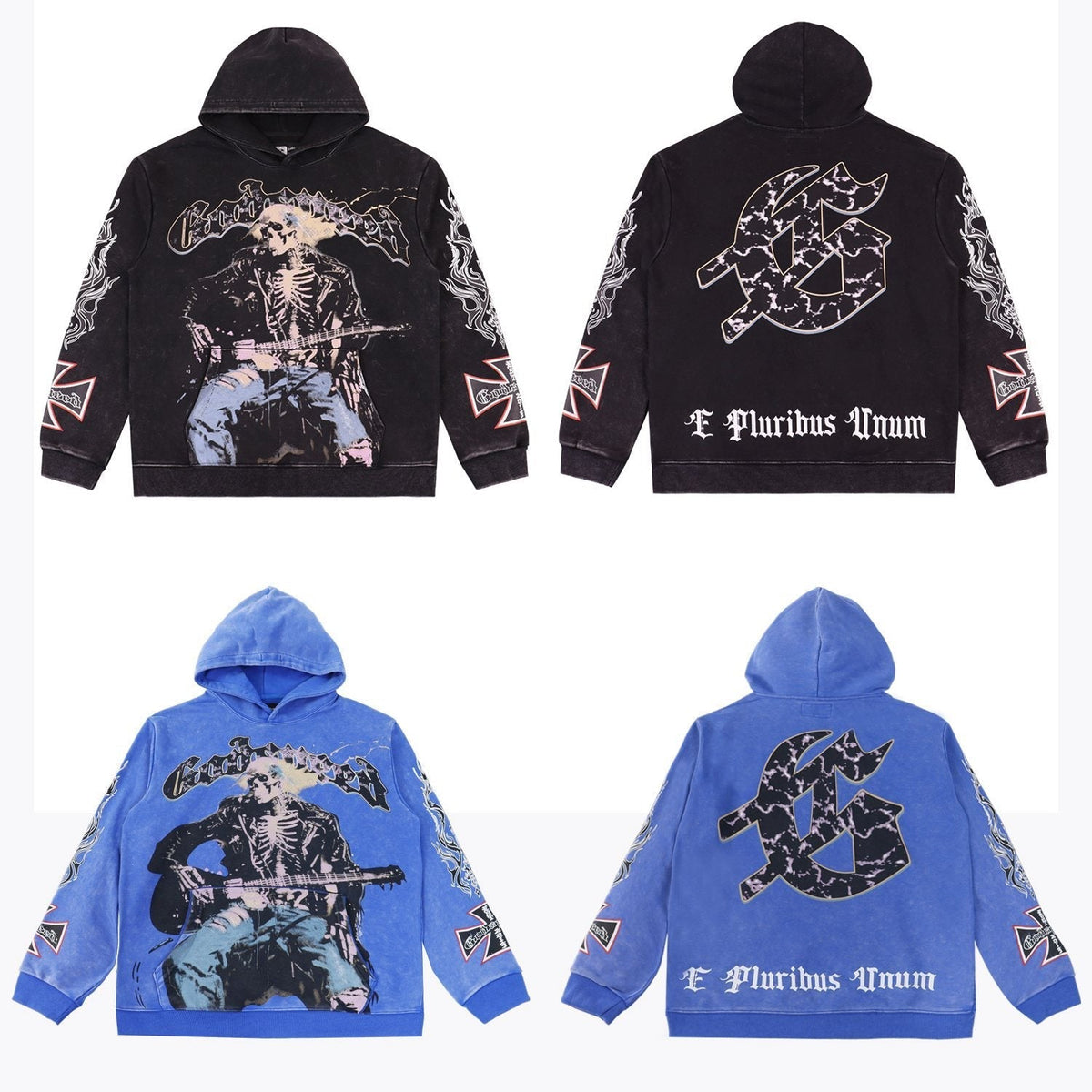 Godspeed Skeleton Guitarist Graphic Hoodie ¡ª comparison