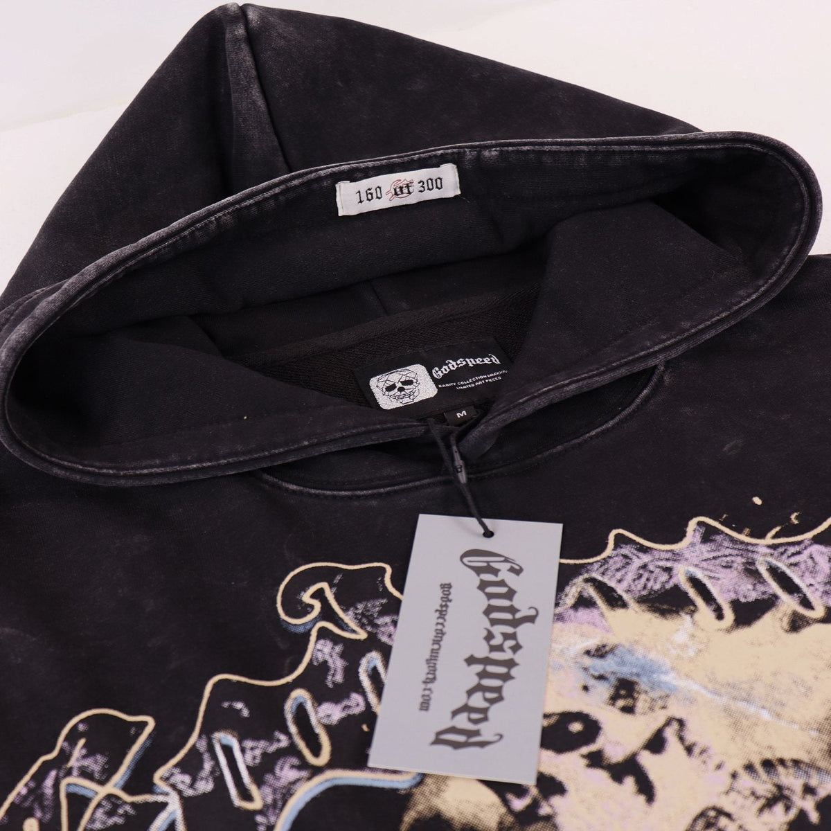 Godspeed Skeleton Guitarist Graphic Hoodie ¡ª neck_label
