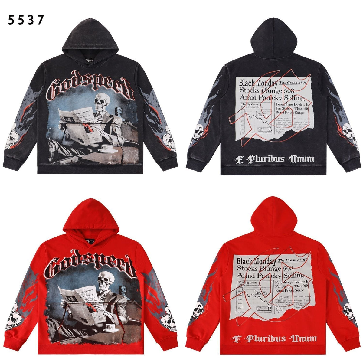 Godspeed Black Monday Skeleton Graphic Hoodie ¡ª comparison