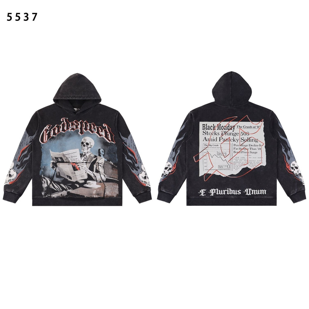 Godspeed Black Monday Skeleton Graphic Hoodie ¡ª front