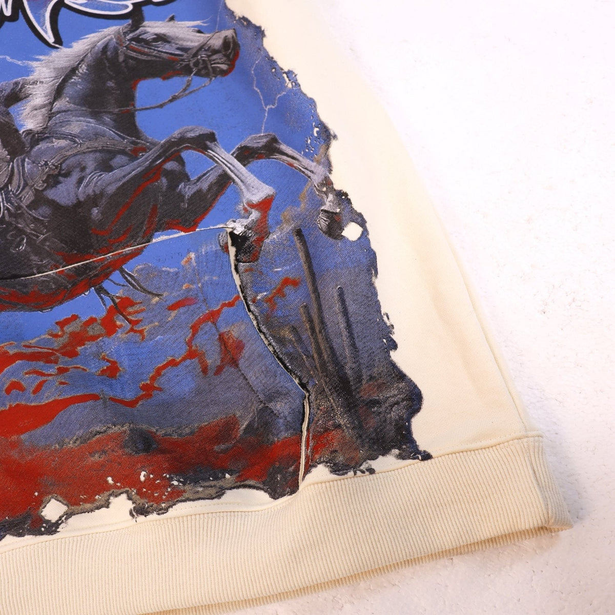 Godspeed Out of My Mind Cowboy Graphic Hoodie ¡ª detail