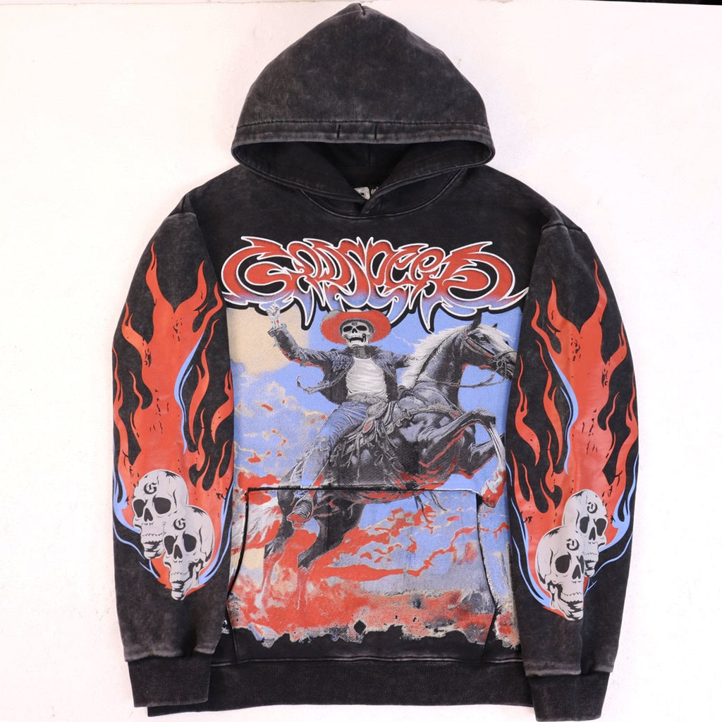 Godspeed Out of My Mind Cowboy Graphic Hoodie ¡ª front