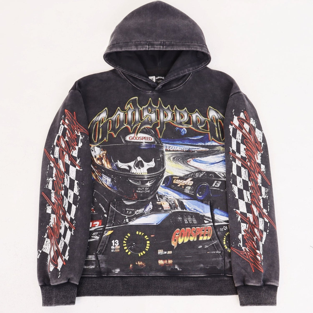 Godspeed Racing Graphic Washed Hoodie ¡ª front