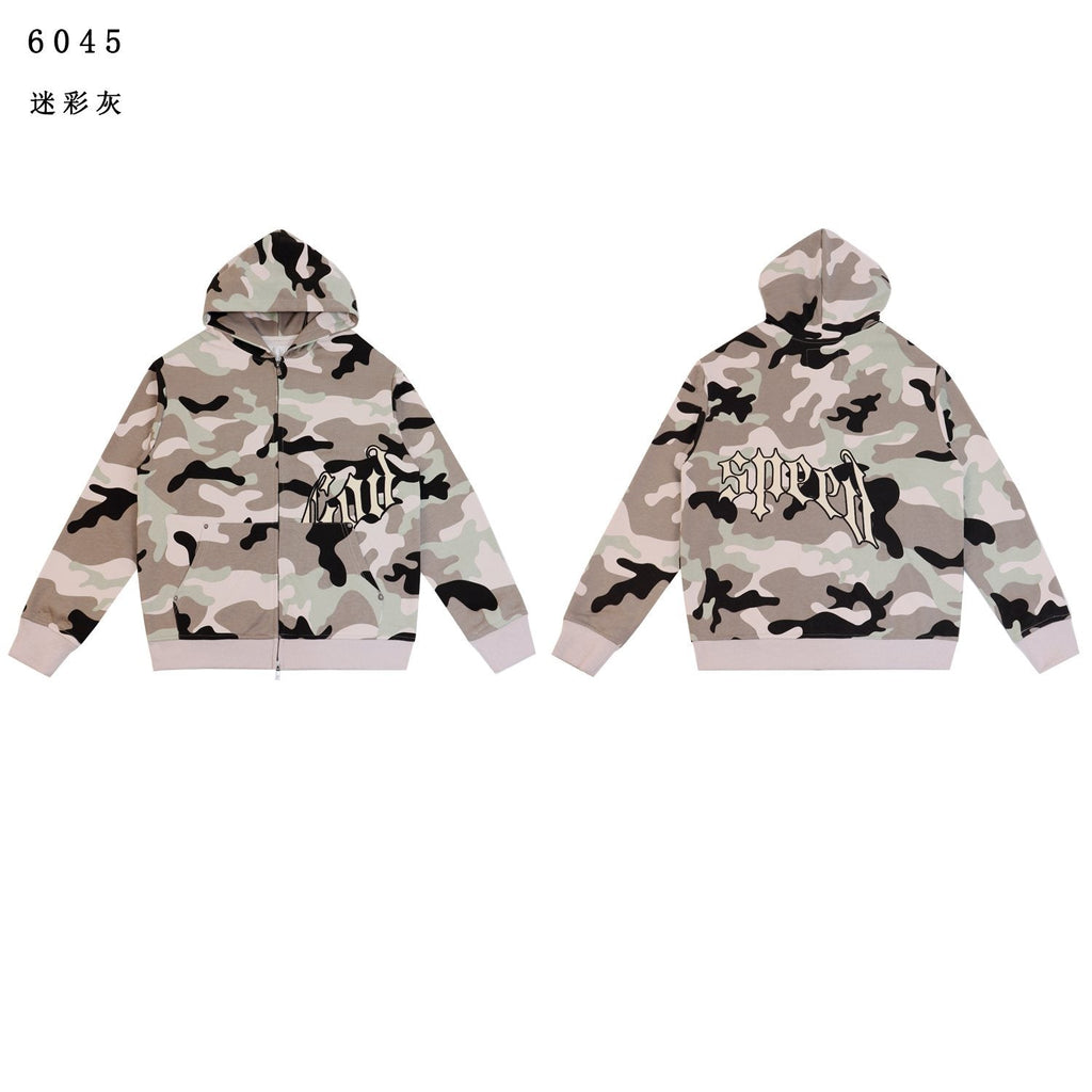 Godspeed Camo Embroidered Hoodie & Pants Matching Set ¡ª front