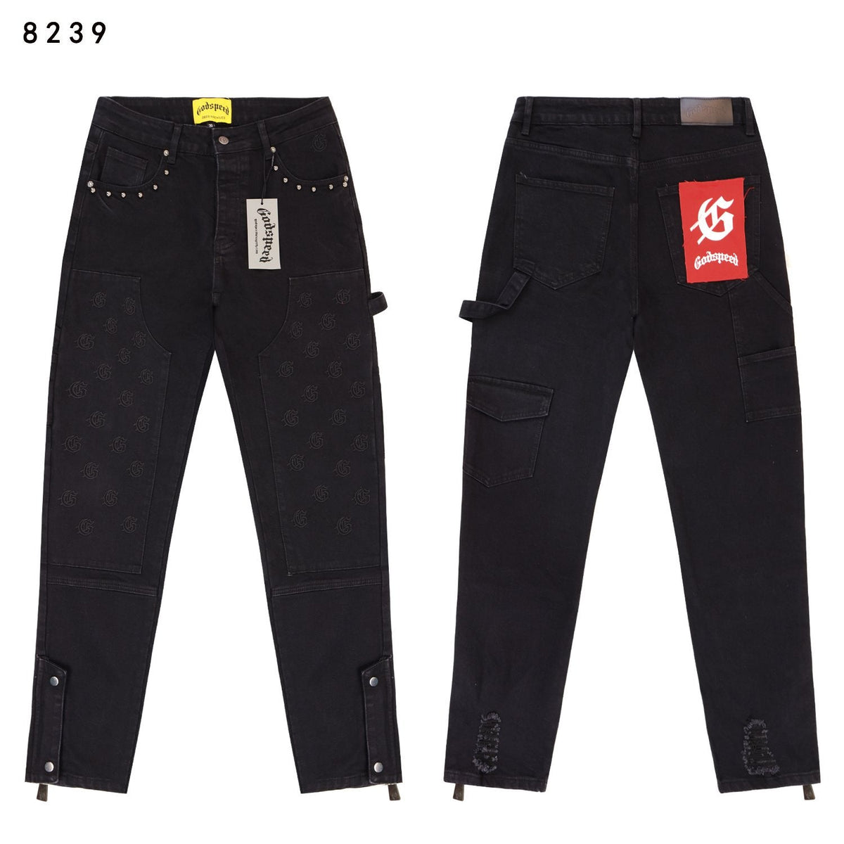Godspeed Cargo Pocket Graphic Jeans ¡ª front