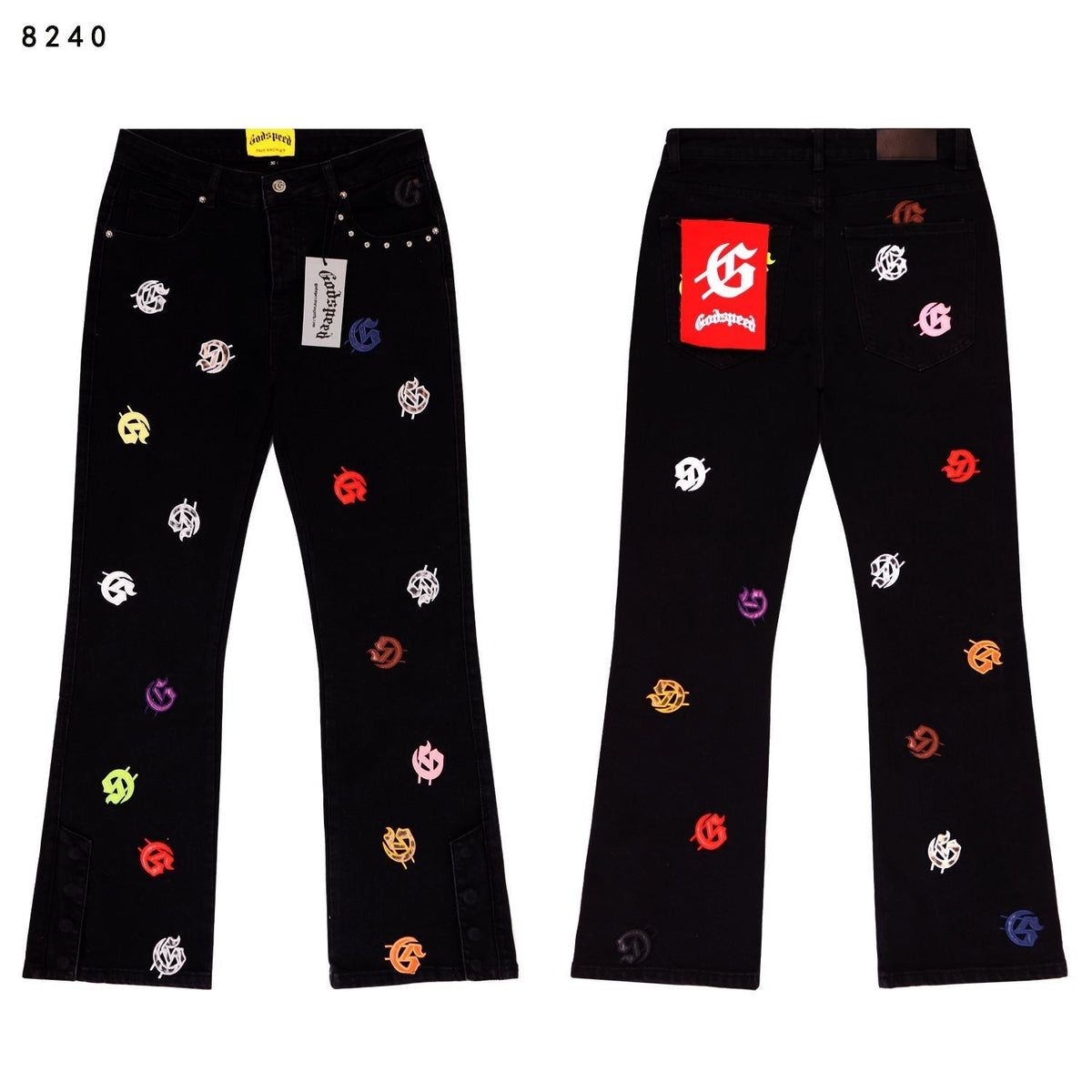 Godspeed Embroidered Flared Jeans ¡ª comparison