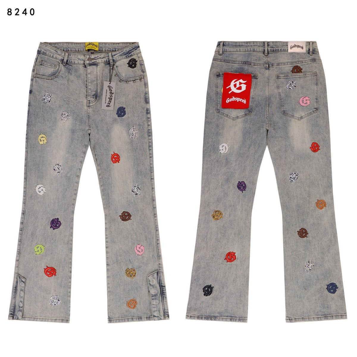 Godspeed Embroidered Flared Jeans ¡ª hero