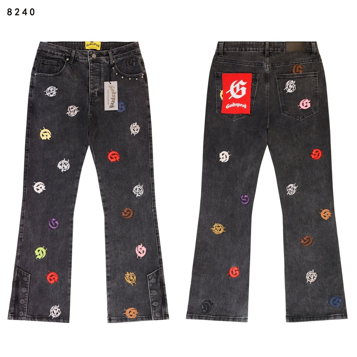 Godspeed Embroidered Flared Jeans ¡ª comparison