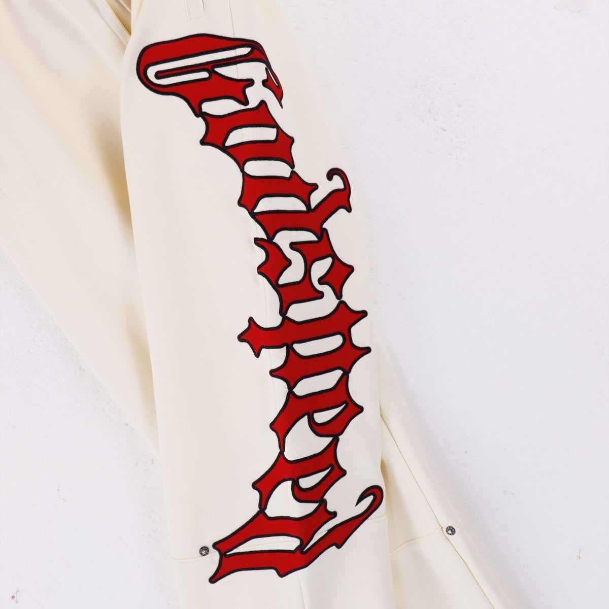 Godspeed Red Gothic Print Zip Hoodie Tracksuit Set ¡ª detail