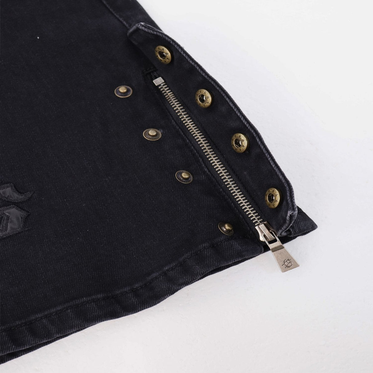 Godspeed Embroidered Washed Flared Jeans ¡ª detail