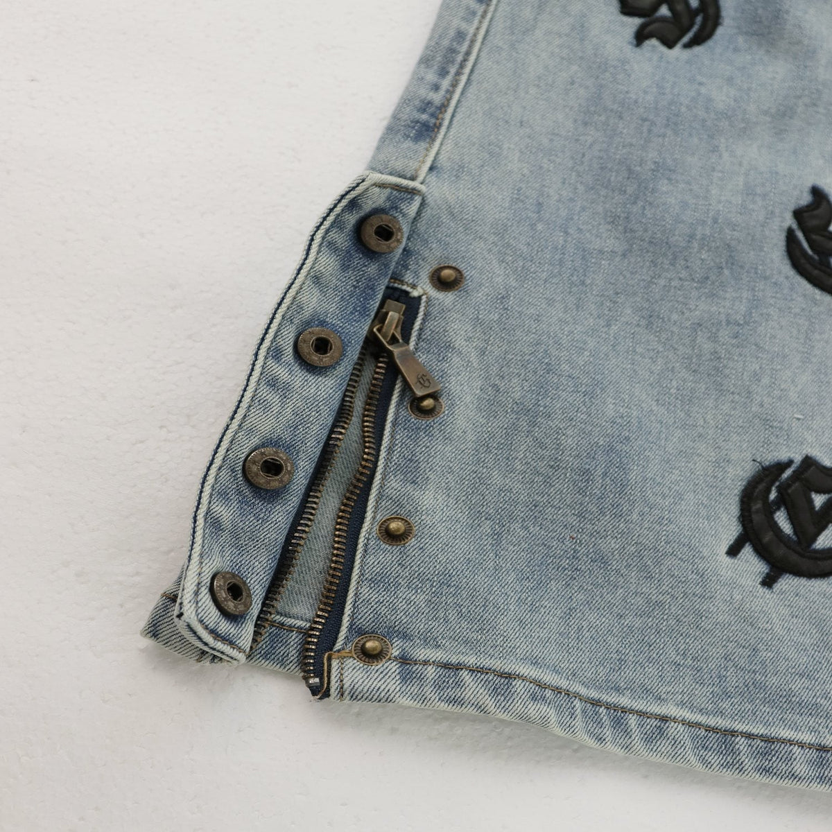 Godspeed Embroidered Washed Flared Jeans ¡ª detail