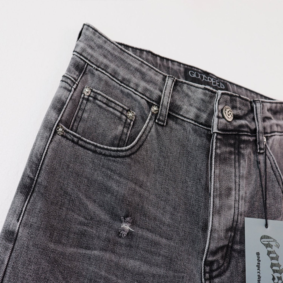 Godspeed Washed Distressed Jeans ¡ª detail