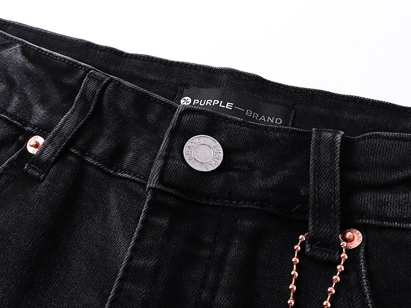 Purple Brand Black Paint-Splatter Distressed Jeans ¡ª neck_label