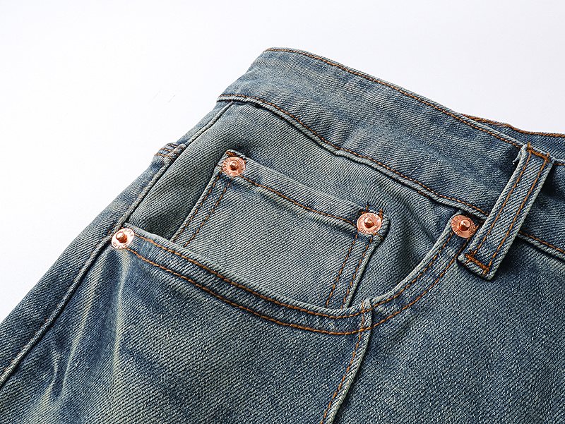 Purple Brand Light Blue Flared Jeans ¡ª detail