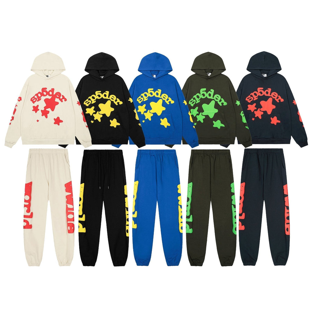 Sp5der Graphic Hoodie & Jogger Matching Set ¡ª comparison