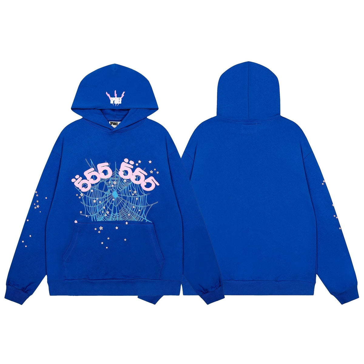 Sp5der Spiderweb Graphic Hoodie & Sweatpants Matching Set ¡ª front