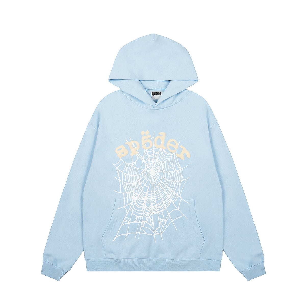 Sp5der Light Blue Graphic Hoodie & Sweatpants Matching Set ¡ª front