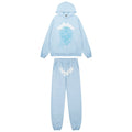 Sp5der Light Blue Spiderweb Hoodie & Sweatpants Matching Set ¡ª hero