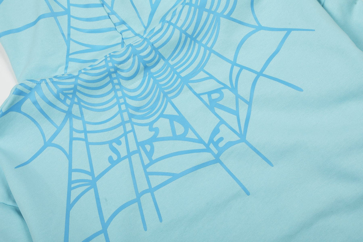 Sp5der Spiderweb Graphic Hoodie & Jogger Matching Set ¡ª detail