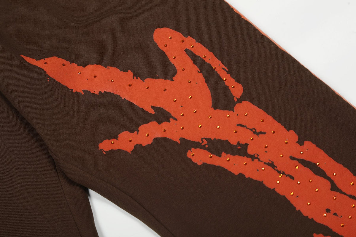 Sp5der Graphic Hoodie & Sweatpants Matching Set ¡ª detail