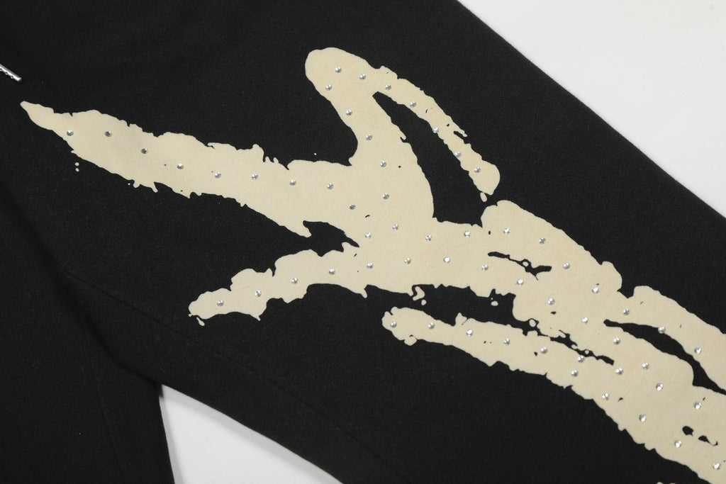 Sp5der Graphic Hoodie & Sweatpants Matching Set ¡ª detail