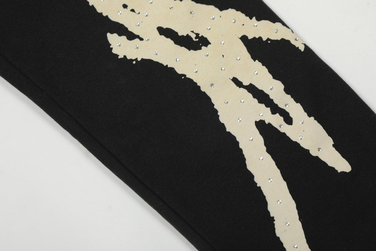 Sp5der Graphic Hoodie & Sweatpants Matching Set ¡ª detail