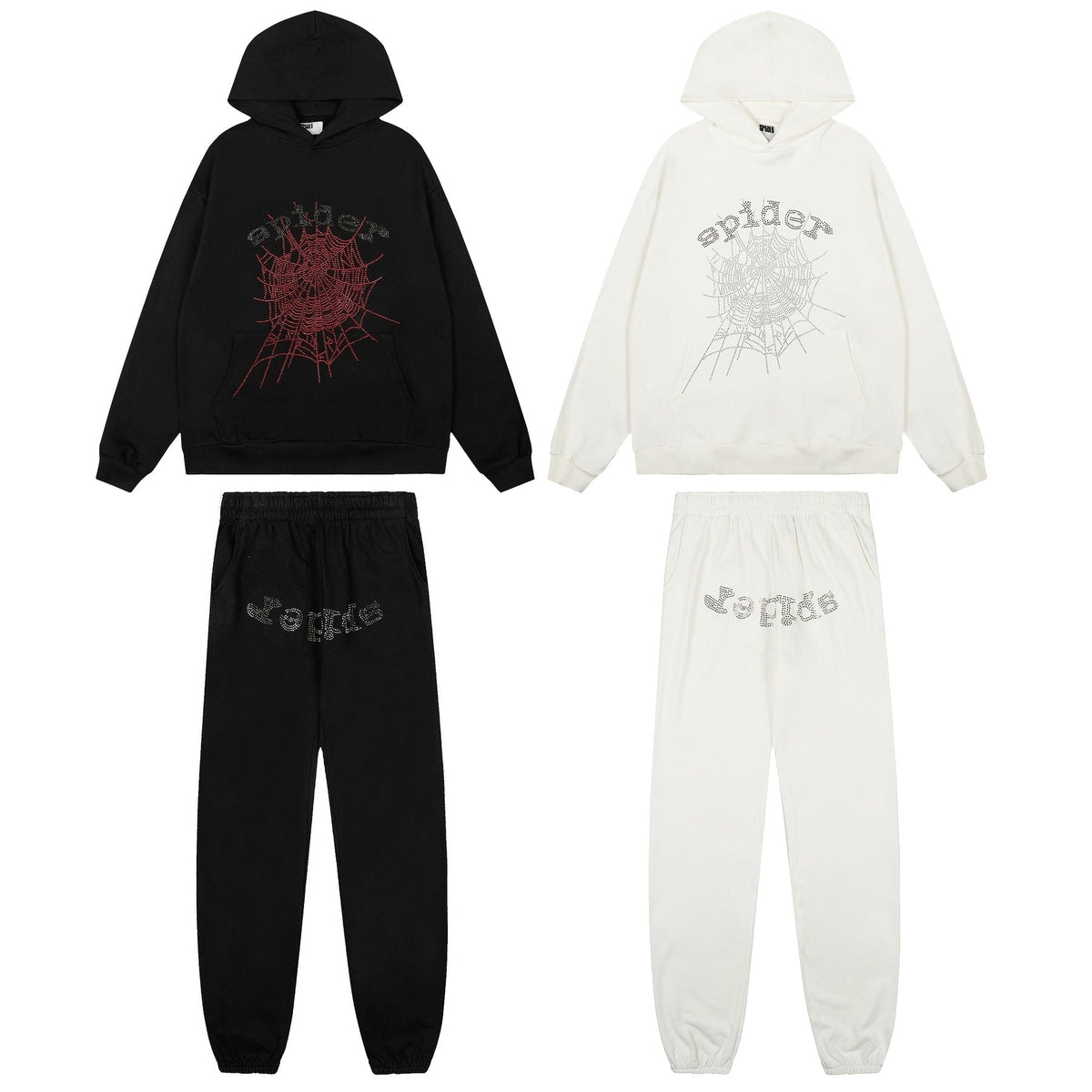 Sp5der Spider Web Graphic Hoodie & Sweatpants Set ¡ª comparison