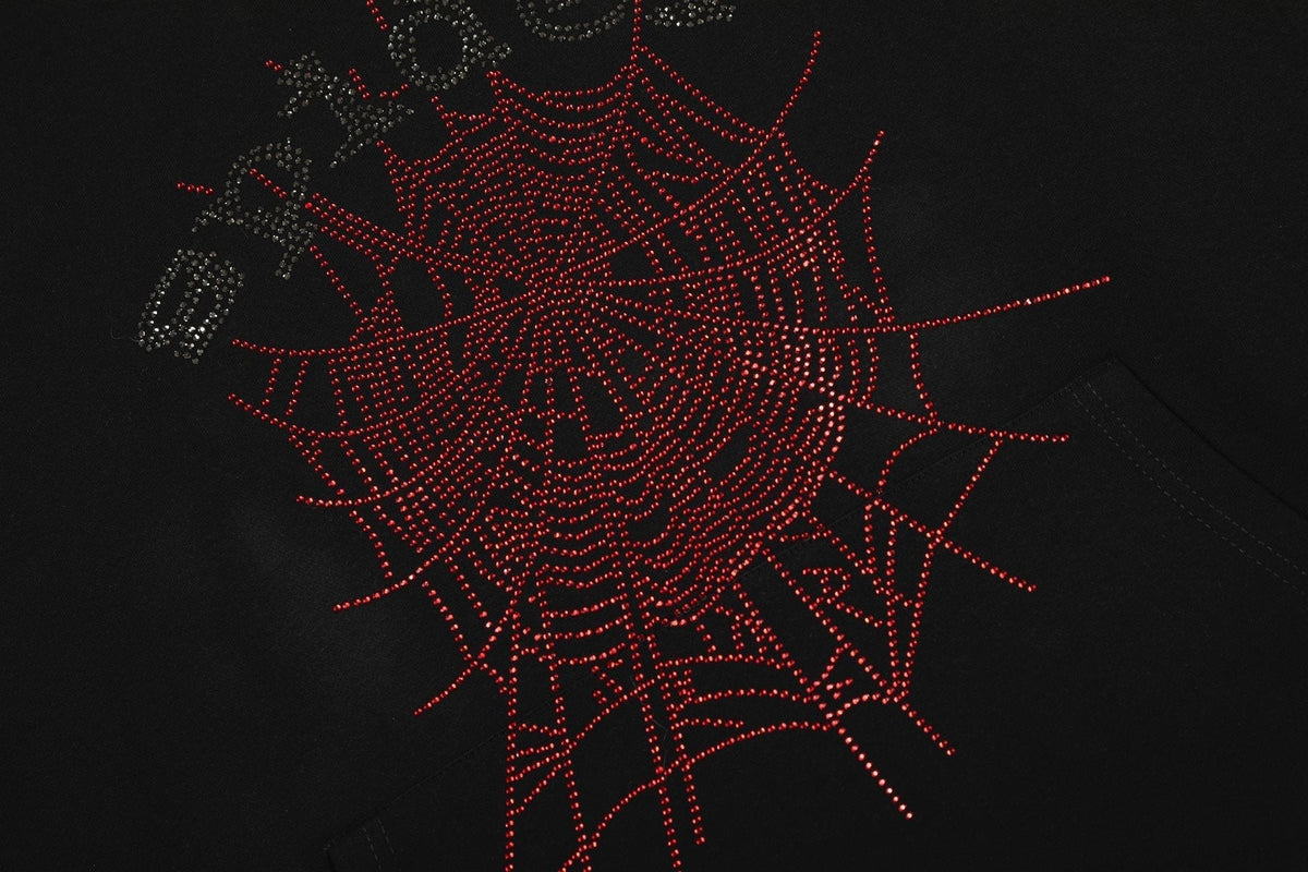 Sp5der Spider Web Graphic Hoodie & Sweatpants Set ¡ª detail