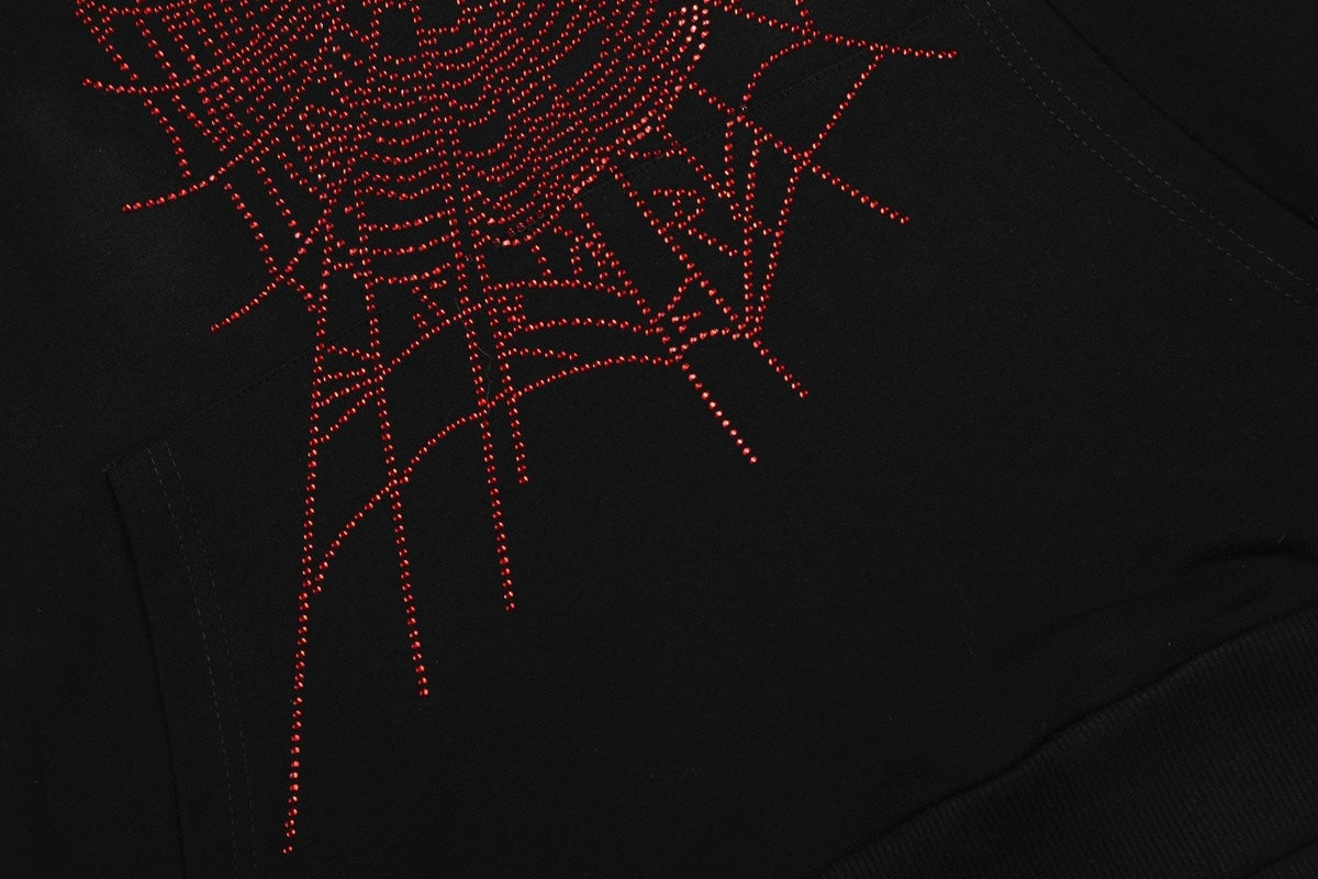 Sp5der Spider Web Graphic Hoodie & Sweatpants Set ¡ª detail