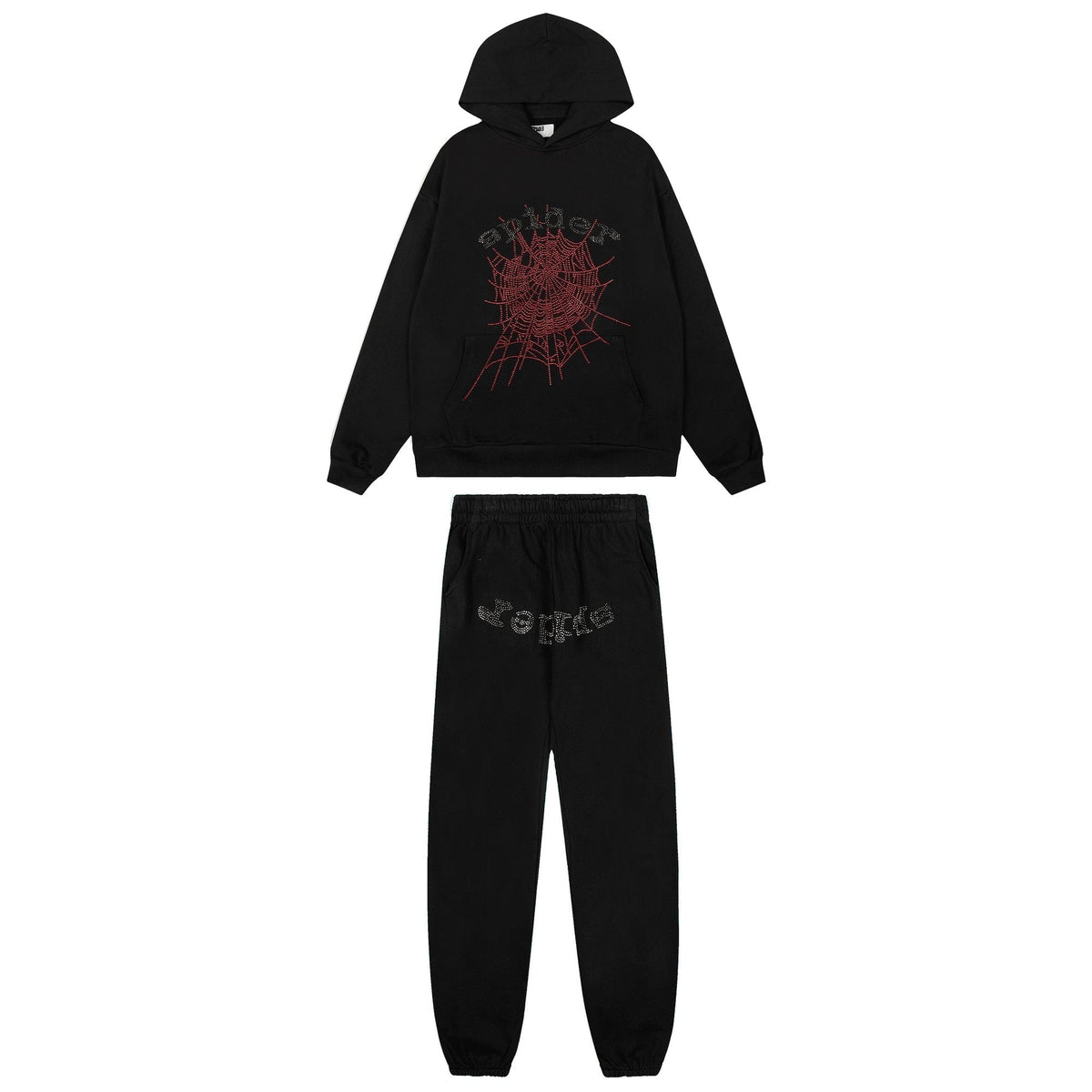 Sp5der Spider Web Graphic Hoodie & Sweatpants Set ¡ª hero