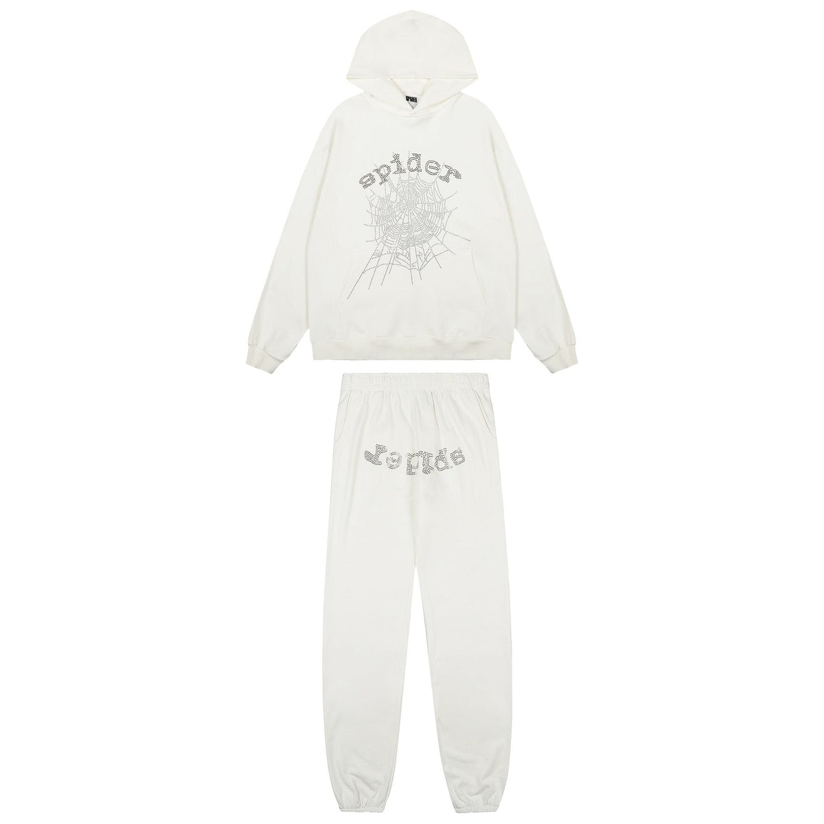Sp5der Spider Web Graphic Hoodie & Sweatpants Set ¡ª front