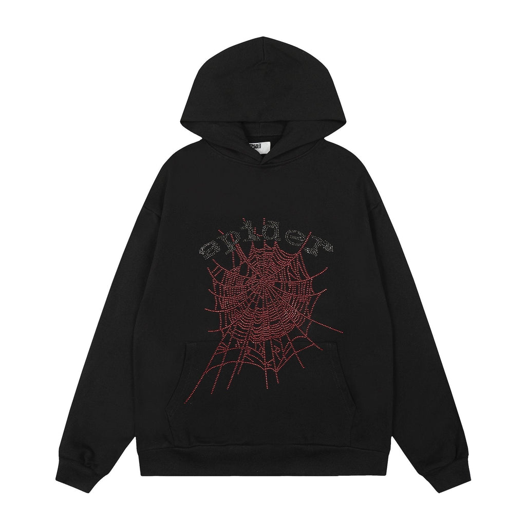 Sp5der Spider Web Graphic Hoodie & Sweatpants Set ¡ª front