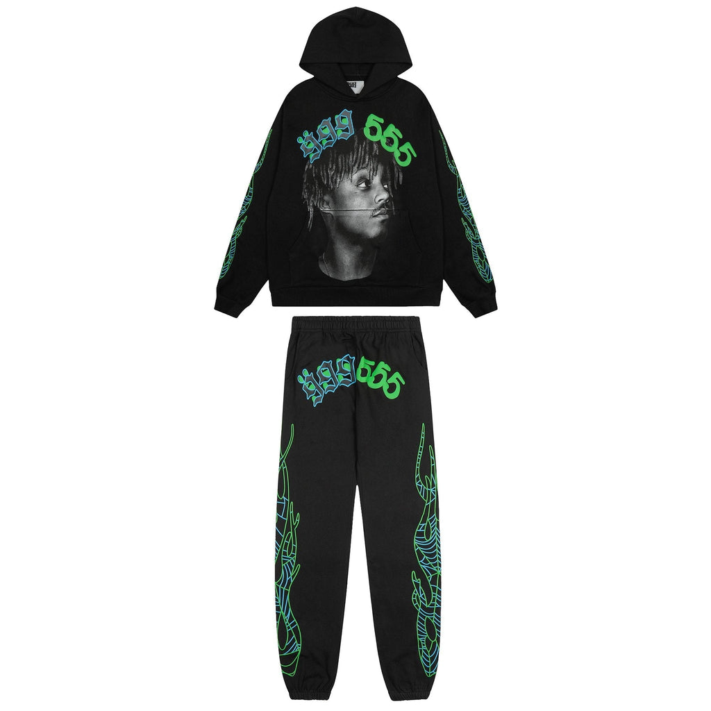 Sp5der Portrait Graphic Hoodie & Jogger Matching Set ¡ª hero