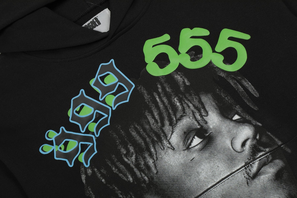 Sp5der Portrait Graphic Hoodie & Jogger Matching Set ¡ª detail