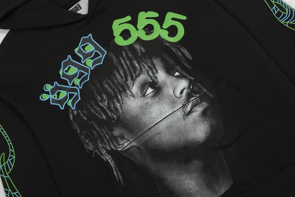 Sp5der Portrait Graphic Hoodie & Jogger Matching Set ¡ª detail