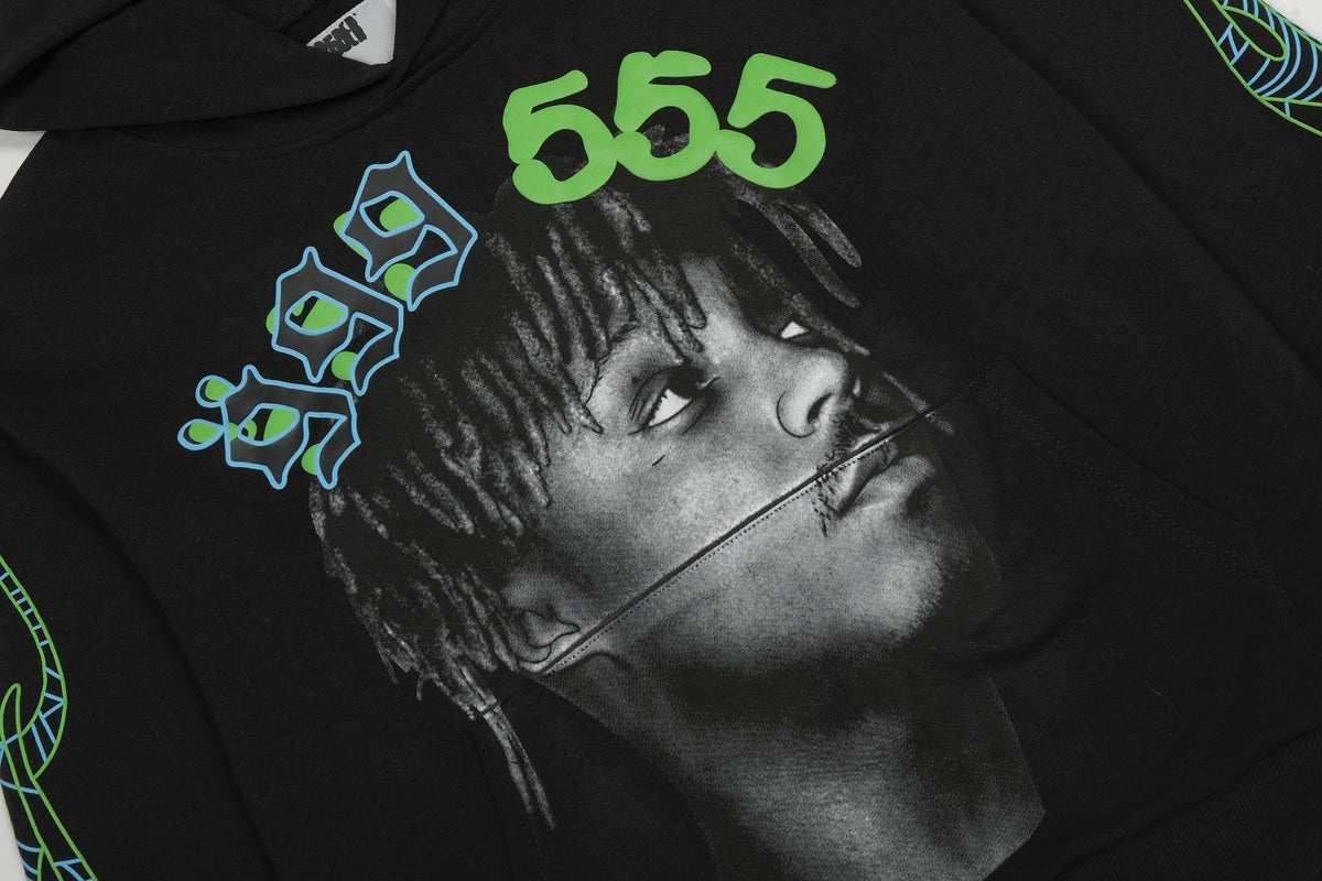 Sp5der Portrait Graphic Hoodie & Jogger Matching Set ¡ª detail