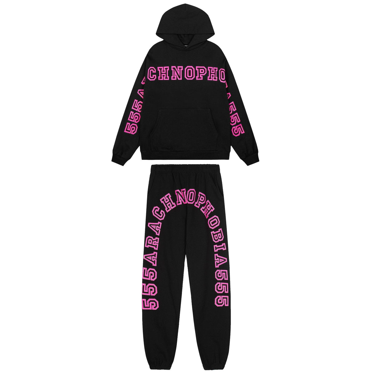 Sp5der Pink Lettering Hoodie & Jogger Matching Set ¡ª hero