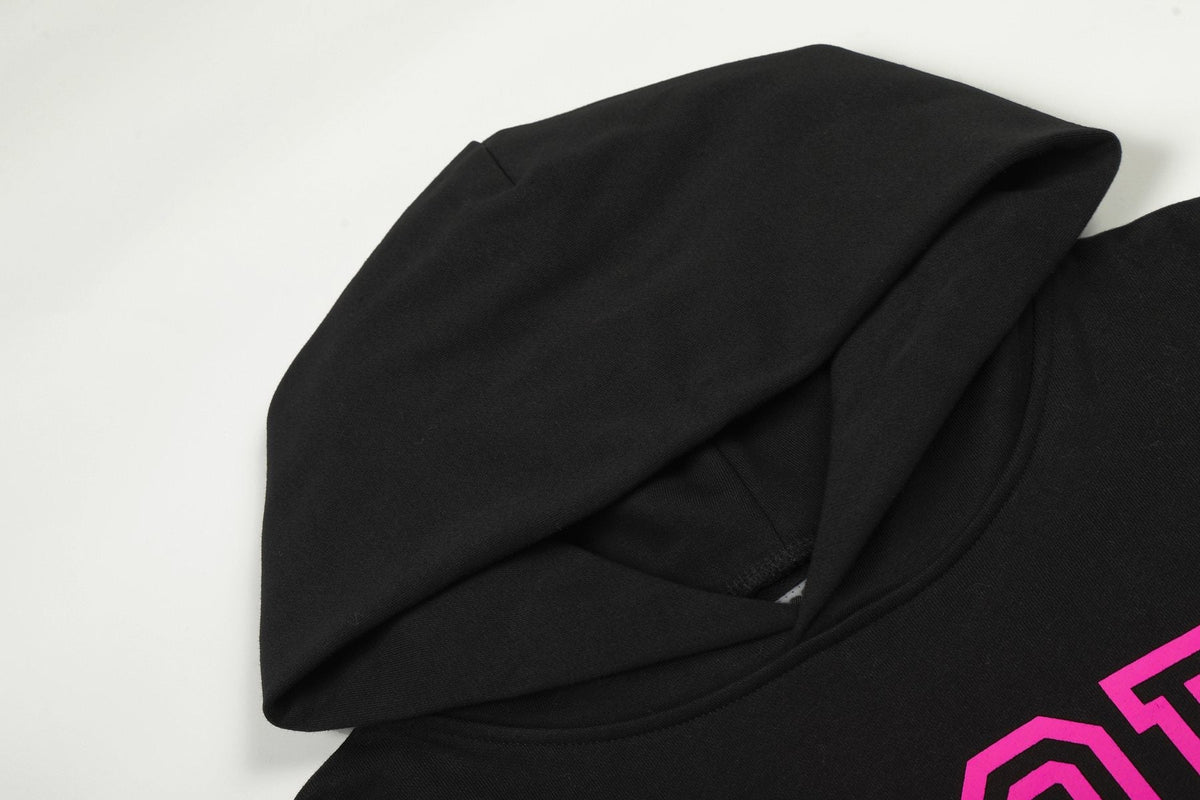 Sp5der Pink Lettering Hoodie & Jogger Matching Set ¡ª detail