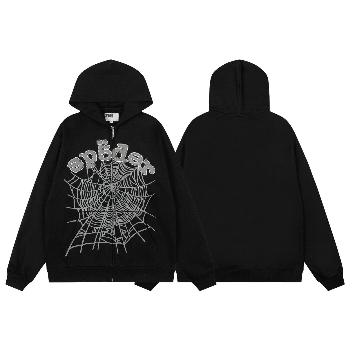 Sp5der Spider-Web Zip Hoodie & Jogger Matching Set ¡ª front