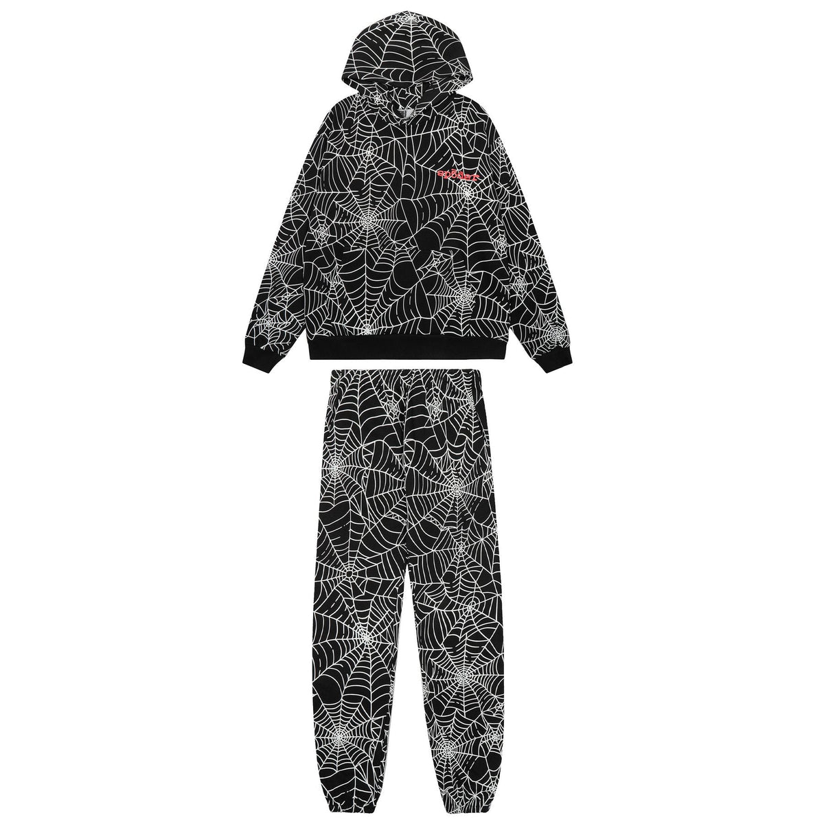 Sp5der Spider-Web Hoodie & Jogger Matching Set ¡ª front