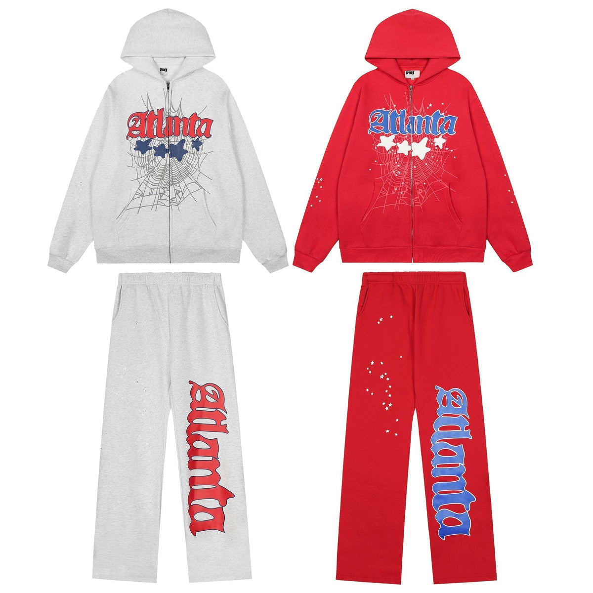 Sp5der Spiderweb Graphic Zip Hoodie & Sweatpants Matching Set ¡ª comparison