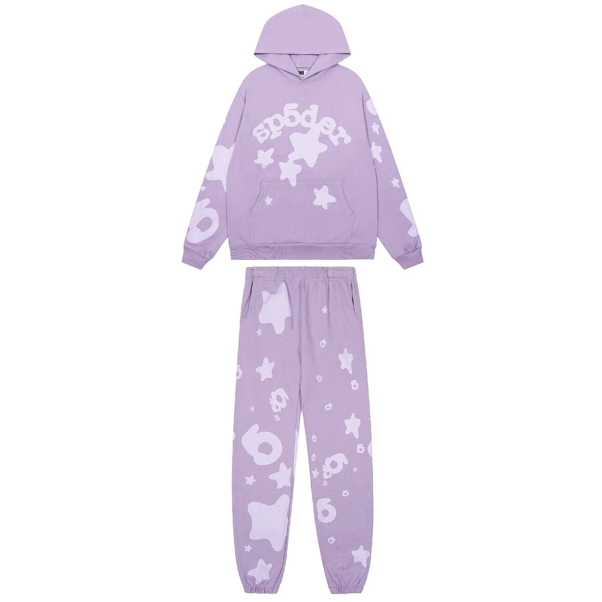 Sp5der Star Graphic Hoodie & Jogger Matching Set ¡ª front