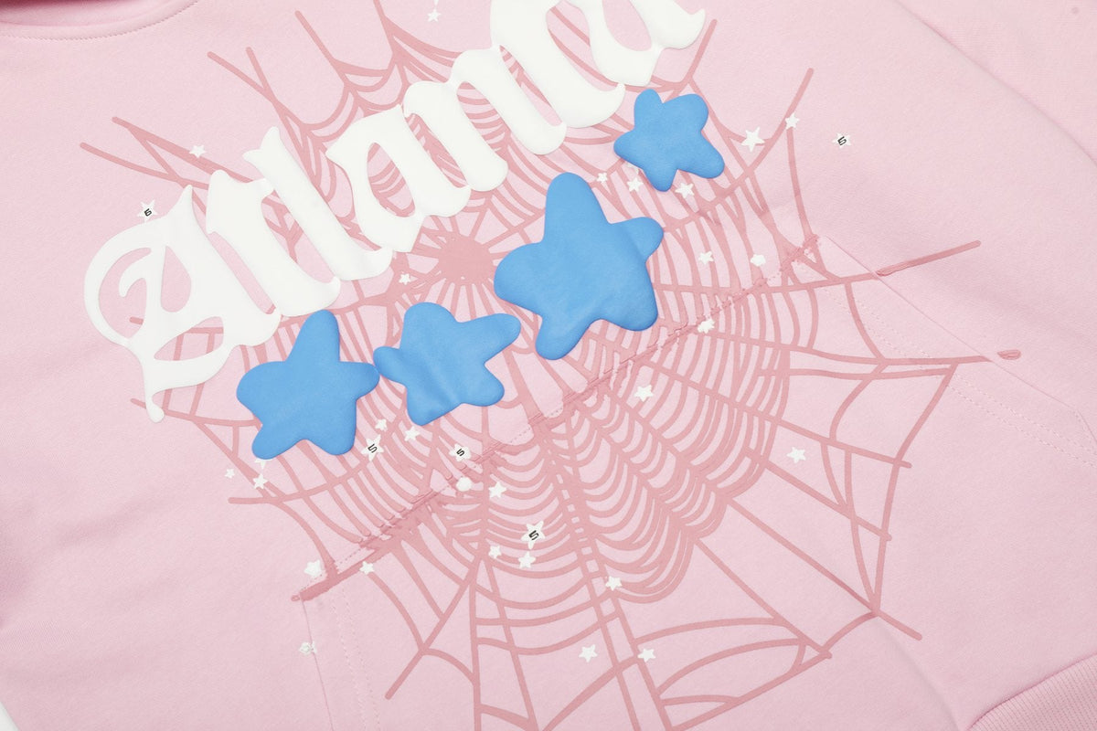 Sp5der Spiderweb Graphic Hoodie & Sweatpants Matching Set ¡ª detail