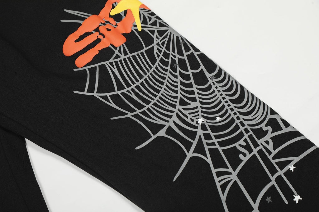 Sp5der Spiderweb Graphic Hoodie & Jogger Matching Set ¡ª detail